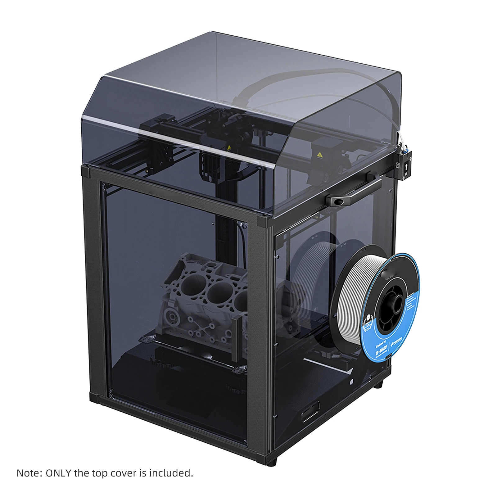 Top Cover for Ender-5 S1 3D Printer for Less Noise Dustproof Hassle- Translucent Black Acrylic Constant Temperature for Stable