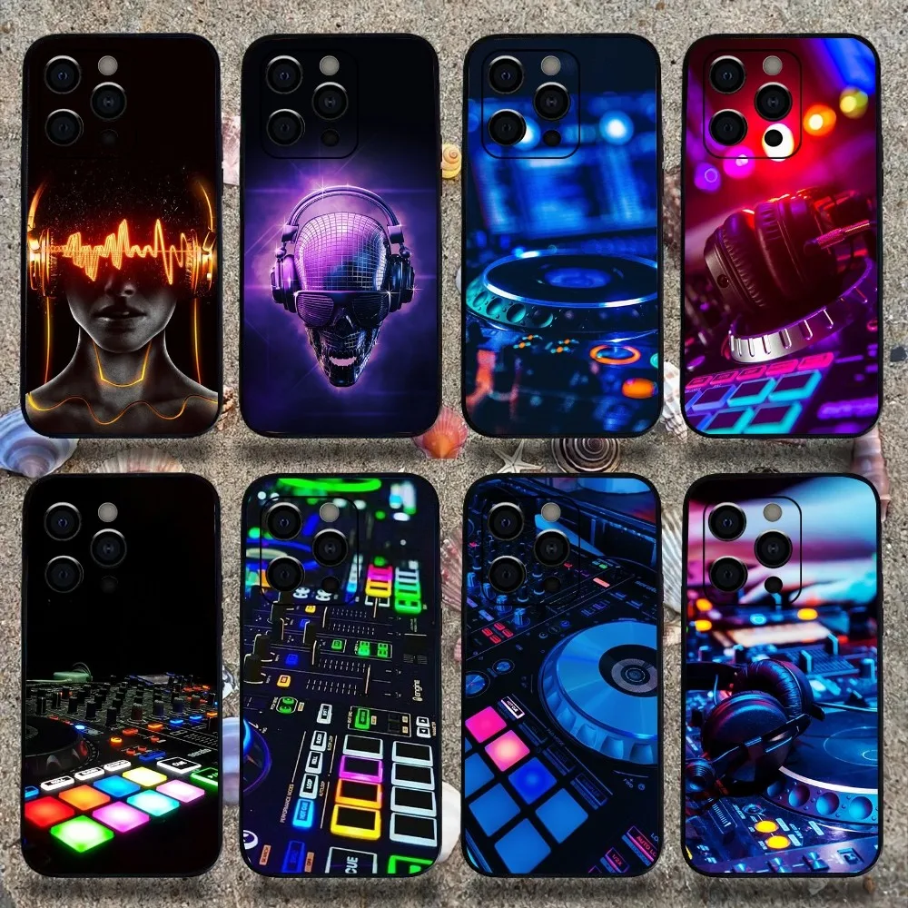 DJ Mixer Music Phone Case For Apple iPhone 15,14,13,12,11,Pro,X,XS,Max,XR,Plus,Mini Soft Black Cover