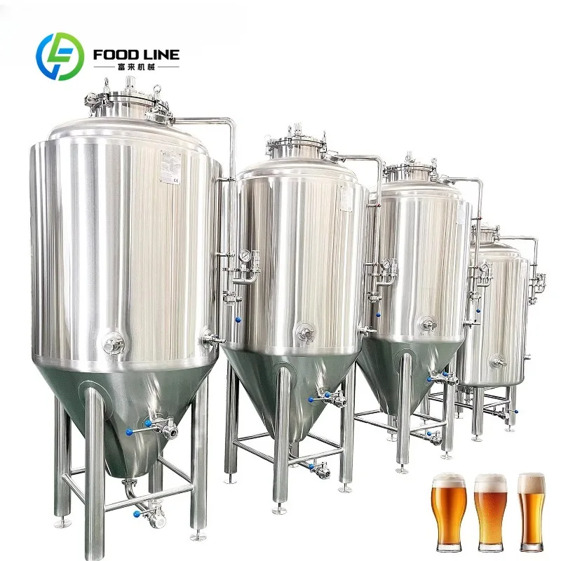 Fermentation Tanks 500L Vertical Tanks Beer Factory Equipment Small Brew Pub Supply 316 Sanitary Vessel Serving tank for Sale