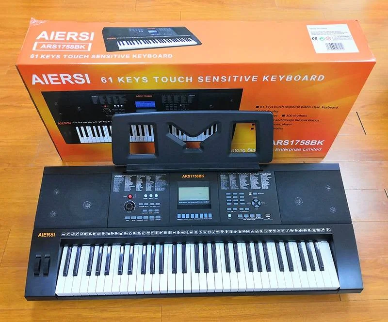 Brand 61 Keys Digital Piano Keyboard Musical Instruments For MAC Jack LCD Display Portable Electronic Organ For Church