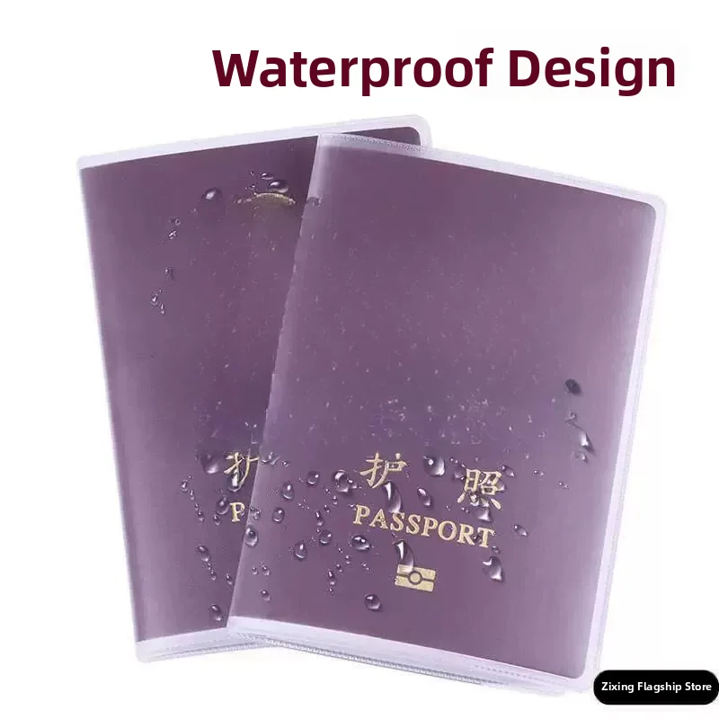 

Thickened Transparent Protection Case for Passport with Card Holder Waterproof Wear-resistant Multi-card Slot Frosted for Stu...