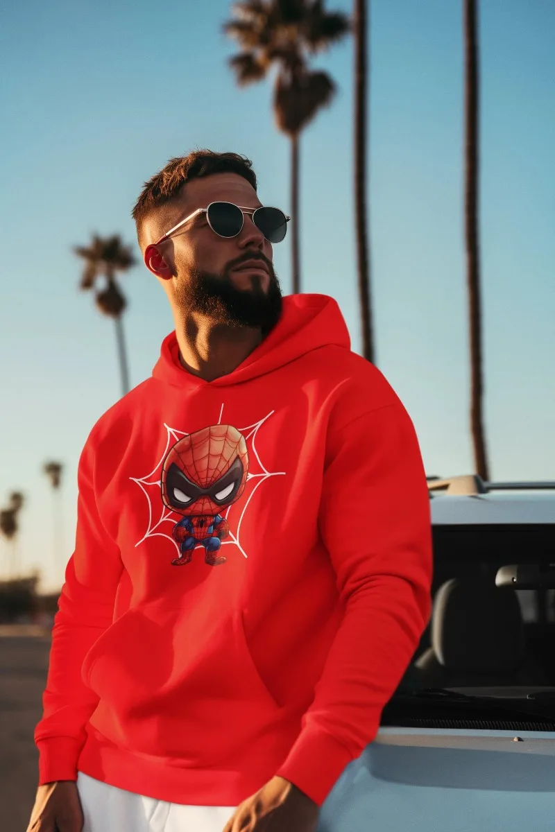 치비 스파이더맨 후드티 마블 스파이더맨 스웨터 후드 스웨터 스웨트셔츠 귀여운 카와이 후드티 편안한 후드티 훌륭한 선물