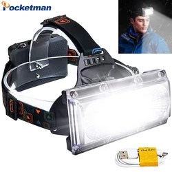 Powerful COB LED Headlamp 500M Long Range USB Rechargeable Head Front Light Waterproof Head Light Work Light