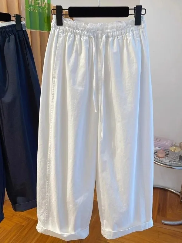 

Мужские повседневные брюки больших размеров с кружевными вставками, эластичным поясом на шнурке, прямые, теплые, в американском стиле, для ранней осени