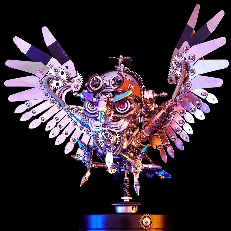 Owl metal assembled model, mechanical building blocks, adult version high difficulty, Christmas and Halloween, Dark Son