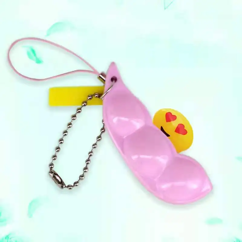 Fidget Toys Decompression Edamame Toys Squishy Squeeze Beans Keychain Cute Stress Adult Toy Rubber Girls Boys Xmas Gift