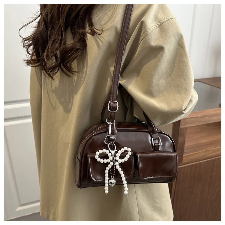 Bolso de Gran Capacidad para Viajes, Nuevo Estilo Invierno 2025, Bolso de Hombro/Axilar, Alto Valor Estético, Bolso Boston/Bo...