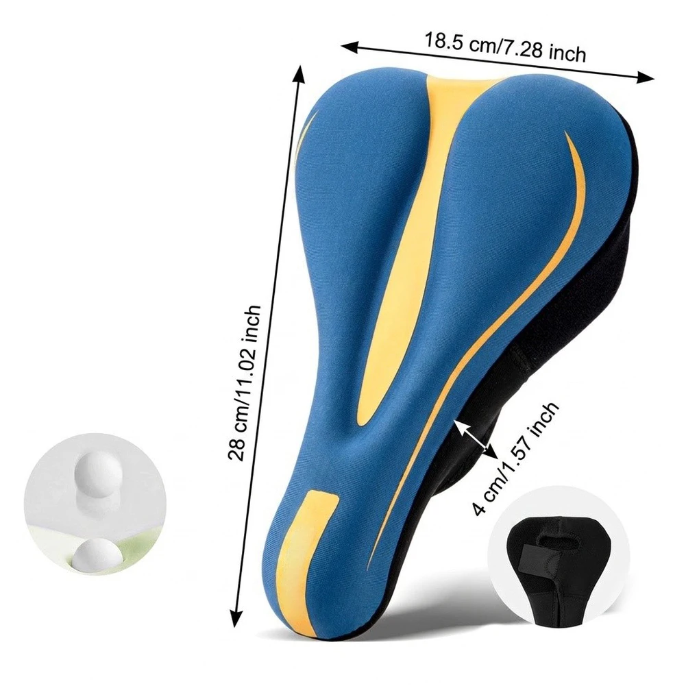 Silicone Bicycle Seat Cover Thickened Sponge Cushion With Anti Slip Texture And Ventilation Hollow For Mountain Road Bike view 6