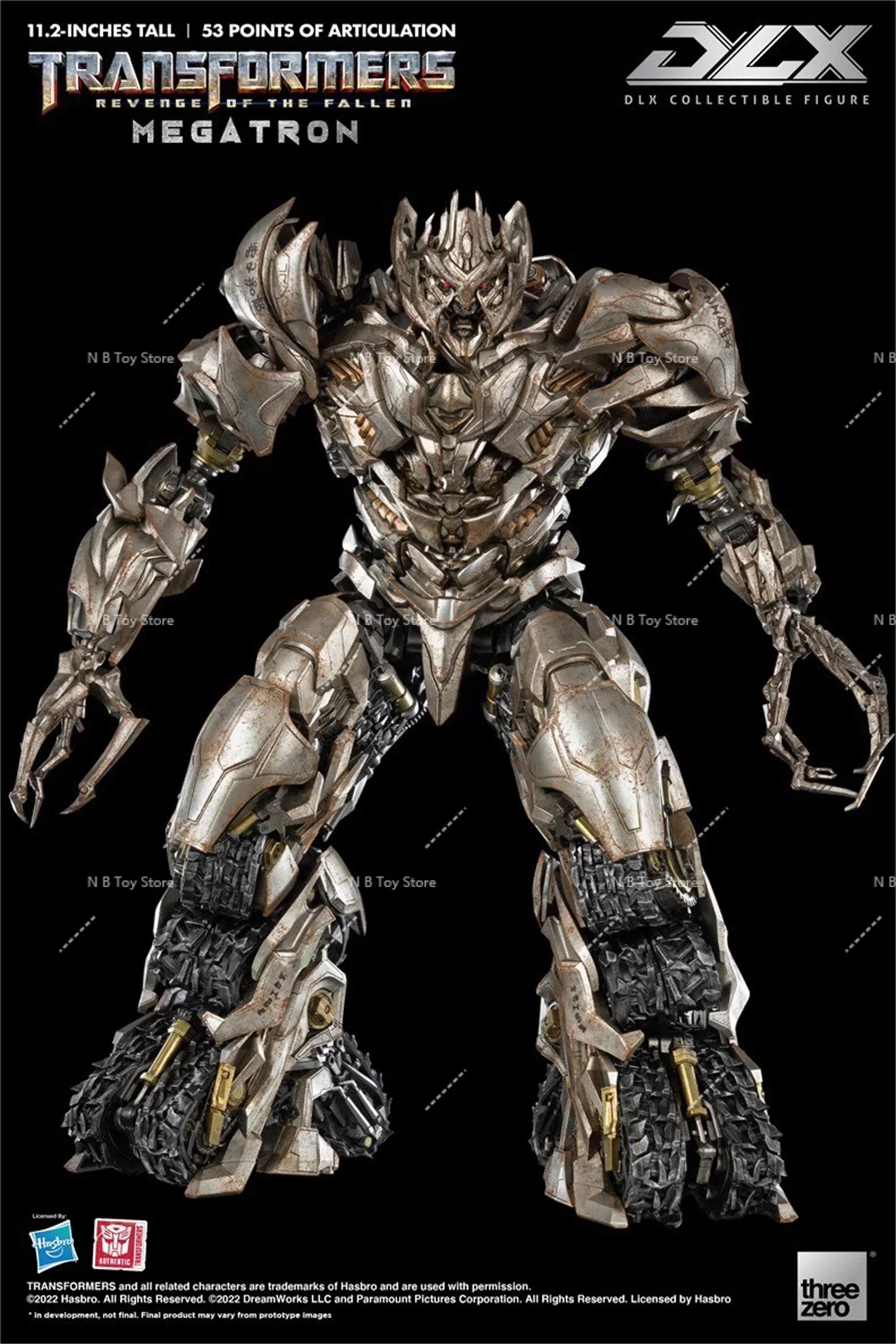 Original ThreeZero 3A G1 MDLX Transformation MG ถัง Megatank DLX 53 จุดข้อต่อคุณภาพสูง Action Figure พร้อมกล่อง