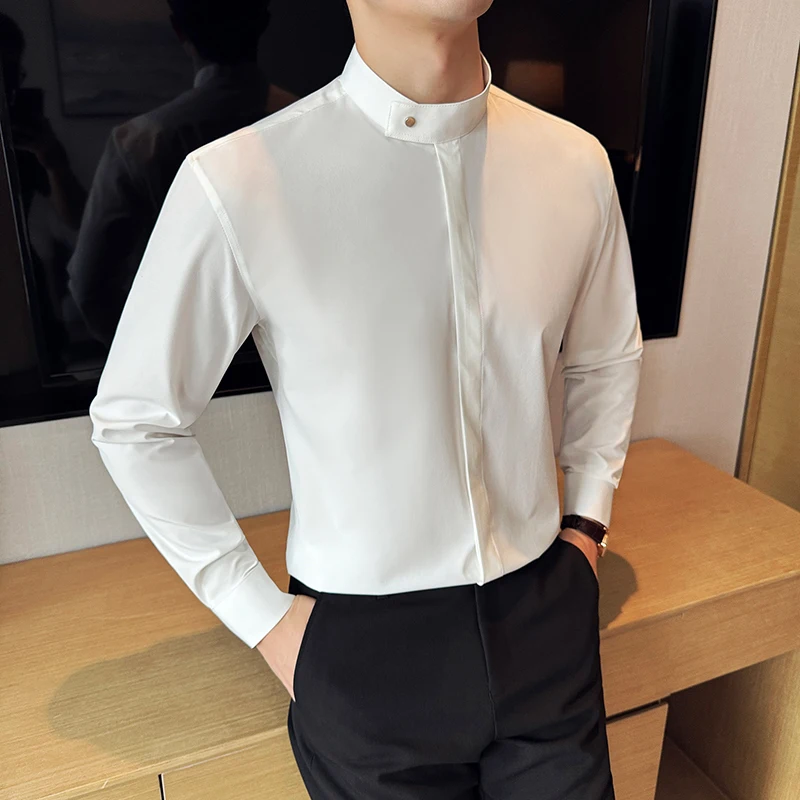 high neck formal dress men Classic Bandhgala Indo-Western for Men main image 1