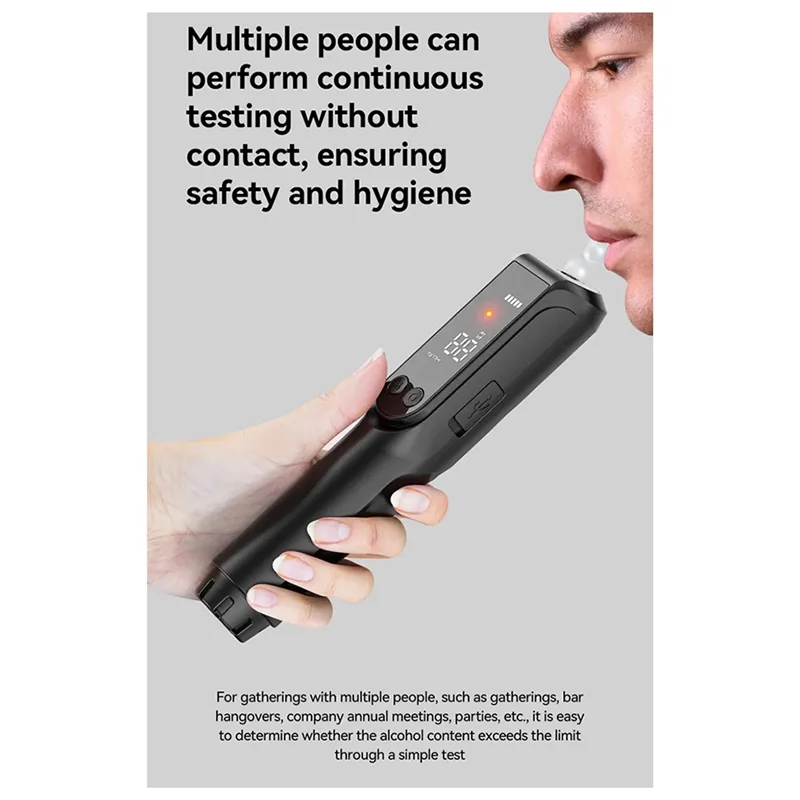 

Hot Sale-Portable Alcohol Tester Drunk Driving Alcohol Tester High-Precision Breathalyzer