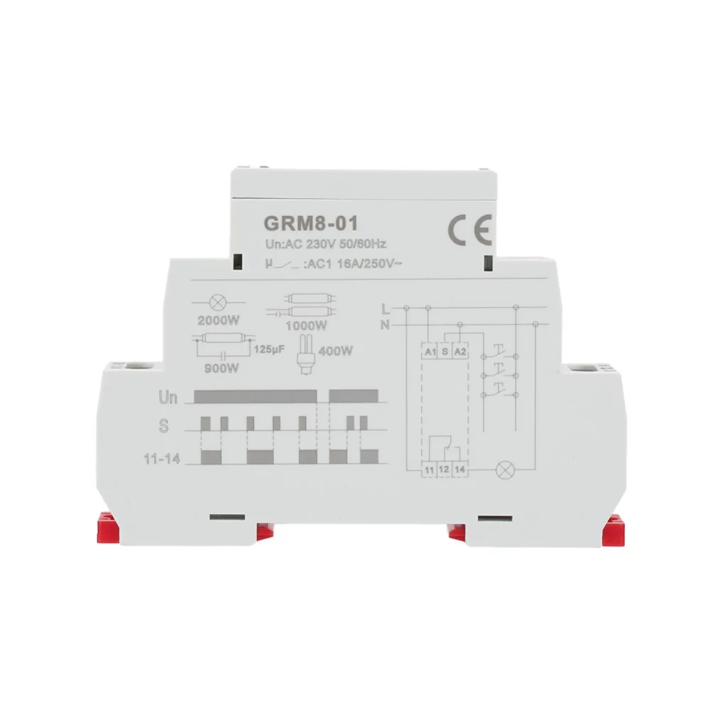 Impulse Control GRM8-01 Impulse Relay AC 230V Din Rail Mount Din Rail Impulse Relay Impulse Latching Relay Electrical Systems