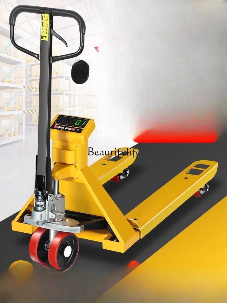 2 Electronic forklift scale 2 tons 3 tons ground cattle belt weighing manual hydraulic pallet truck