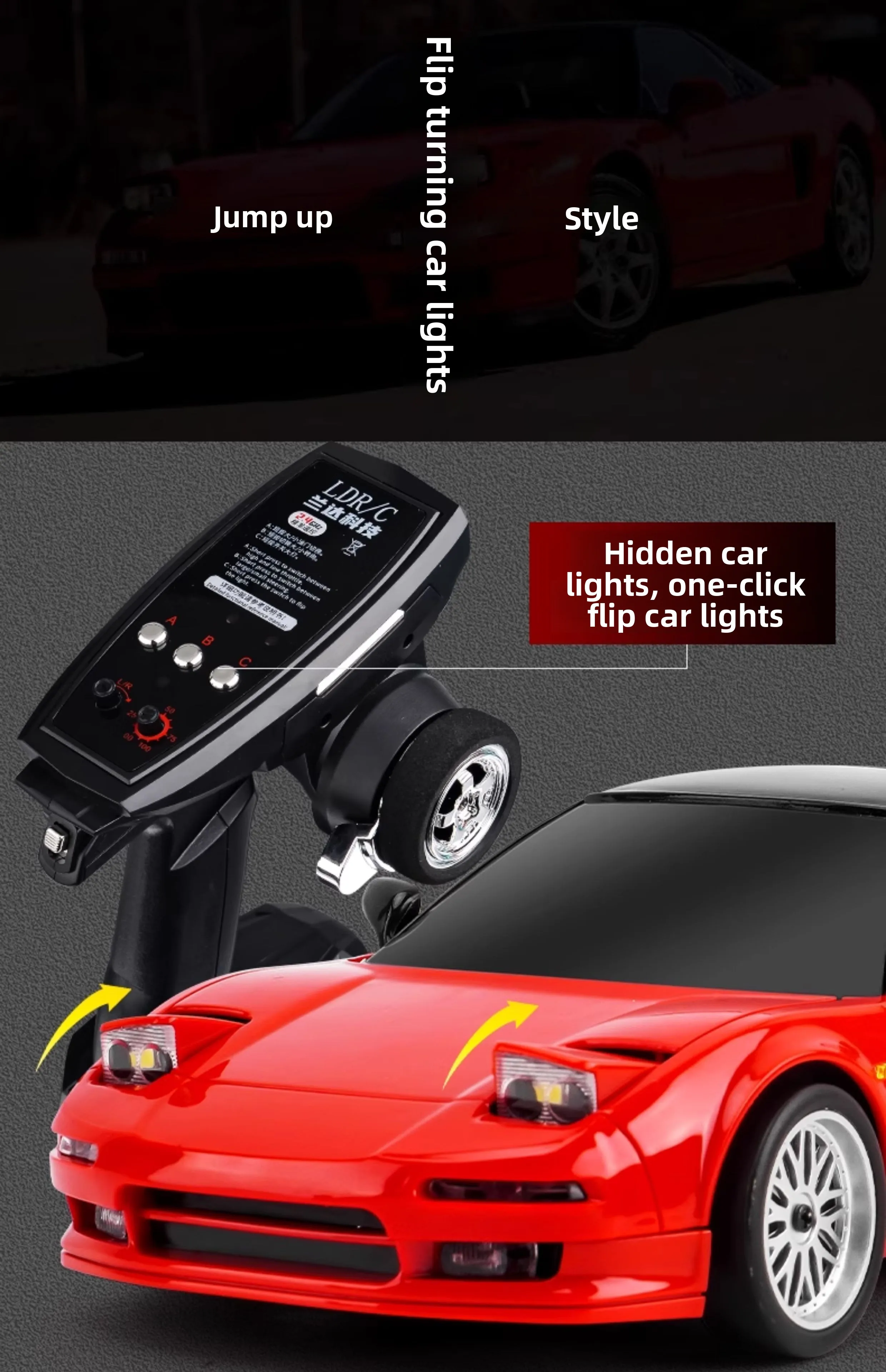 

Радиоуправляемая дрифт-машина LDRC LD1803 NXS RTR 1/18 2.4G 2WD с гироскопом ESP, светодиодами, полномасштабная модель для дрифта