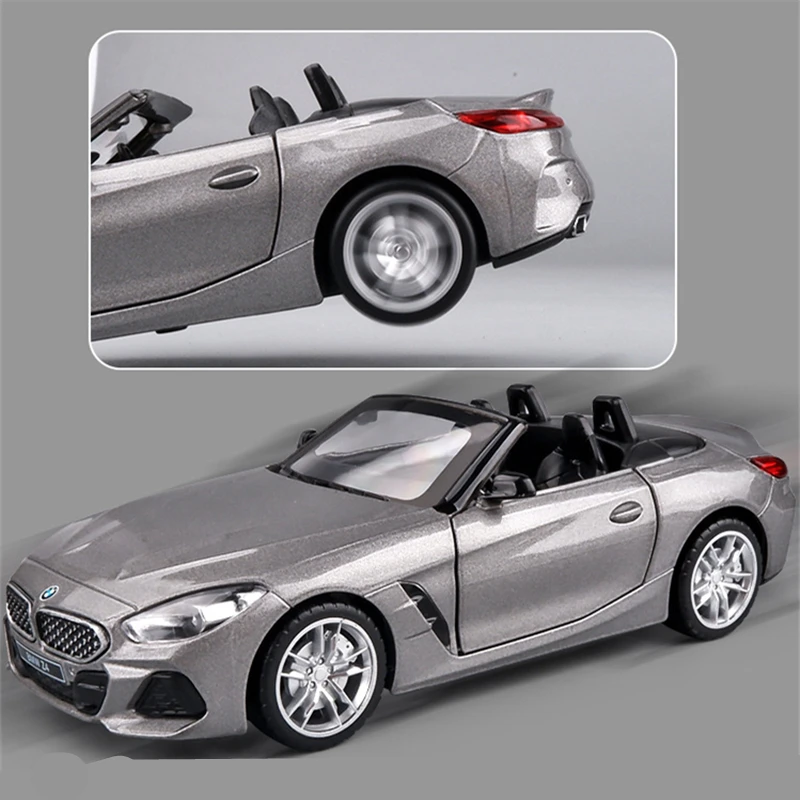 1:32 BMW Z4 M4 M40i Coupe Alloy Car Model Diecast Metal Toy Sports Car Model Simulation Sound and Light Collection Children Gift