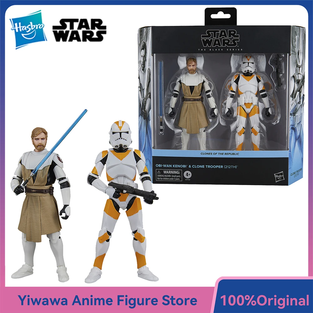 

[In-Stock] Hasbro STAR WARS The Black Series Obi-Wan Kenobi & Clone Trooper (212th) 2-Pack-Set 15cm Action Figure Model Toys