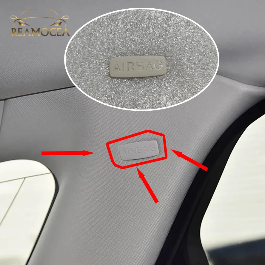 Reamocea 1Pc Inner Pillar AIRBAG Badge Trim LR090726/T4N6064PVJ/02J9C10167PVJ Fit For Land Rover Range Rover Velar Jaguar XE