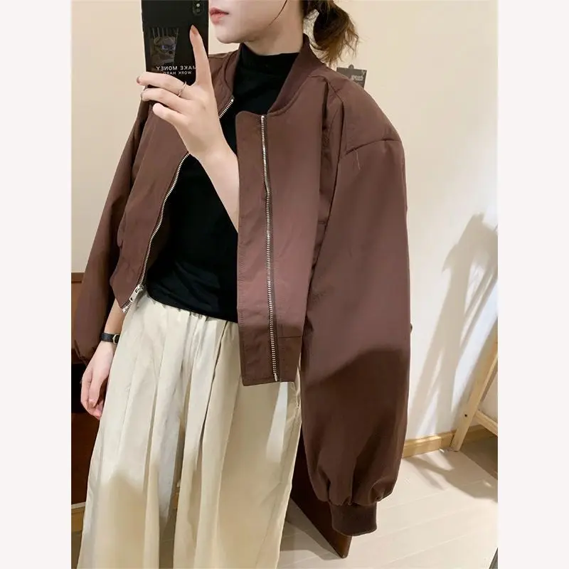 New Temperament Jacket Lady 2026 New Casual Coat Women's Spring Autumn Baseball Uniform French Outwear Feminine Fashion Overwear