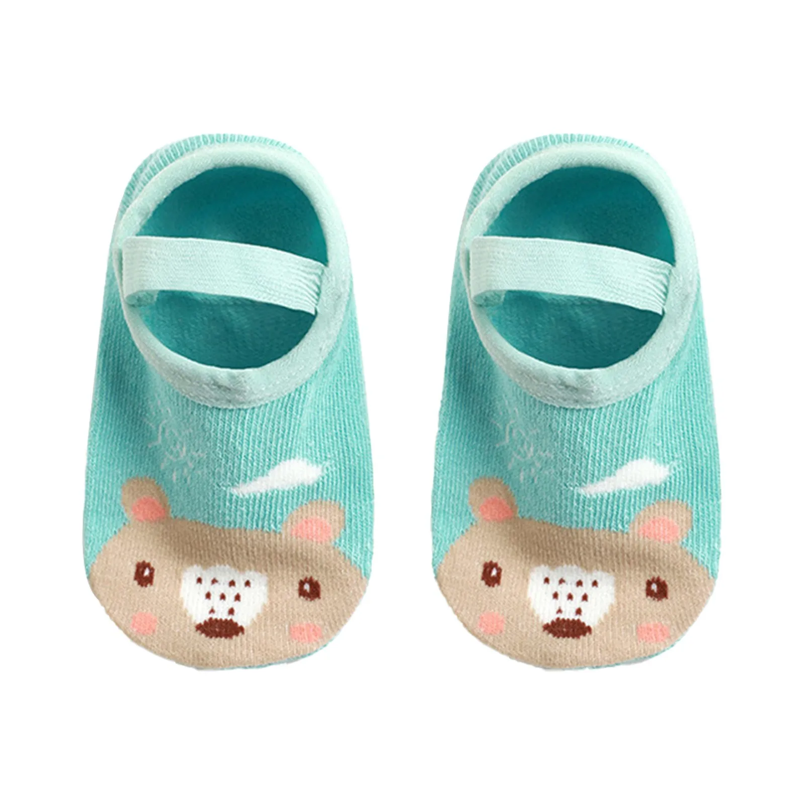 Cute Baby Anti-slip Socks Kids Slippers Newborn Warm Crib Floor Shoes With Rubber Sole For 0-24month Children Boy Toddler Shoes