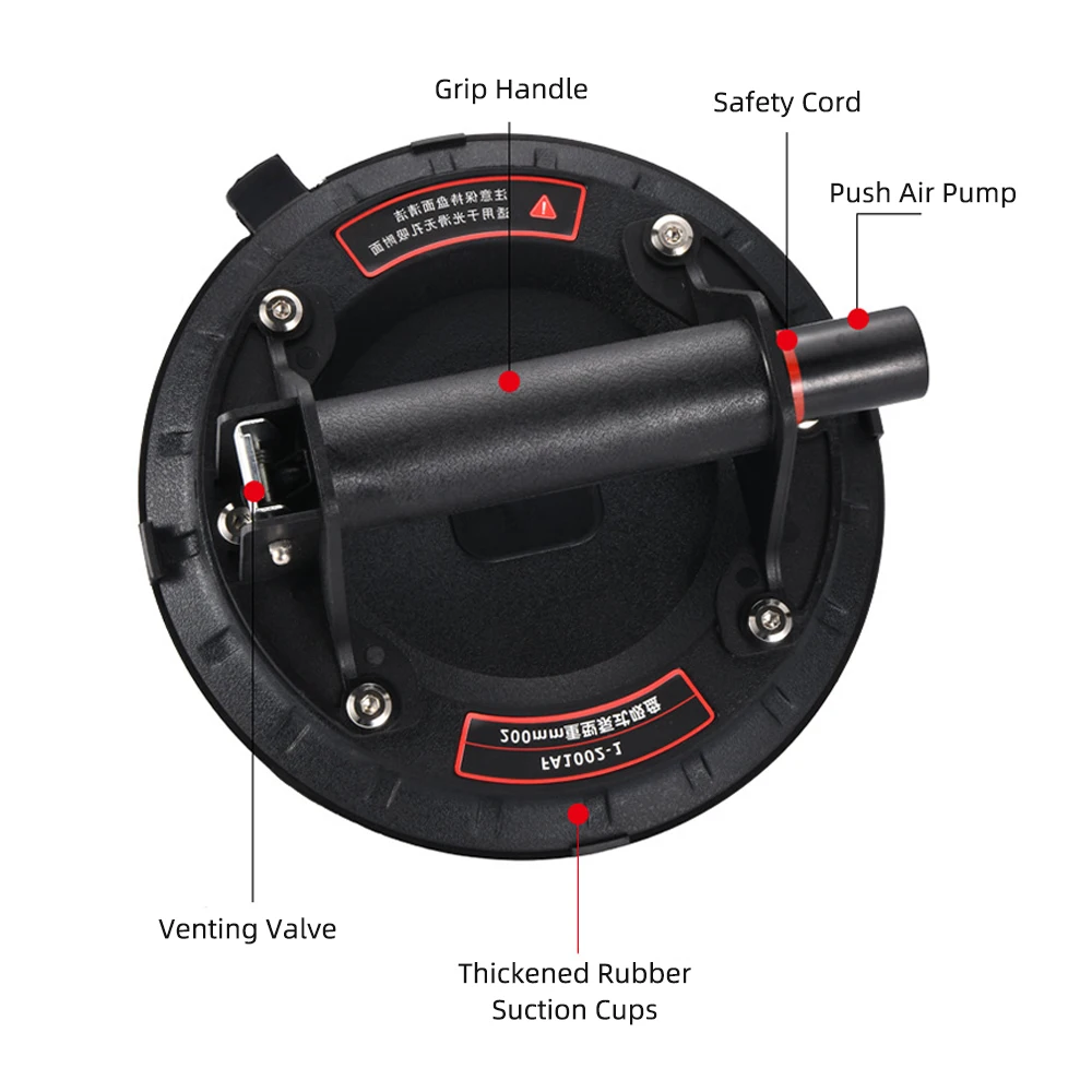 Próżniowa pompa powietrza Przyssawka Uchwyt na przyssawkę do płytek Szklany panel skalny Manometr Narzędzie Przyssawka Ręczna pompa Mocne przyssawki