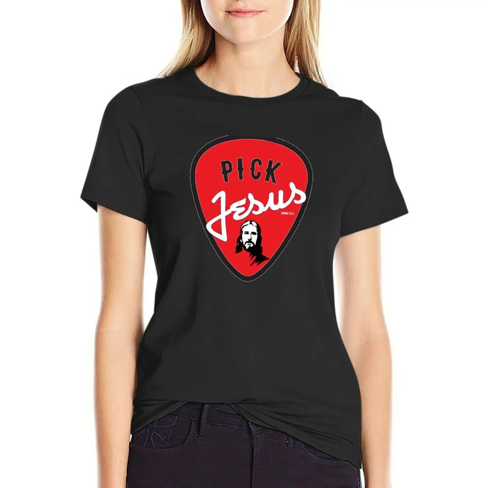 

Pick Jesus - Christian Biker - Cool Funny Motorcycle Helmet Car Bumper T-Shirt plus sizes t shirts for Women graphic