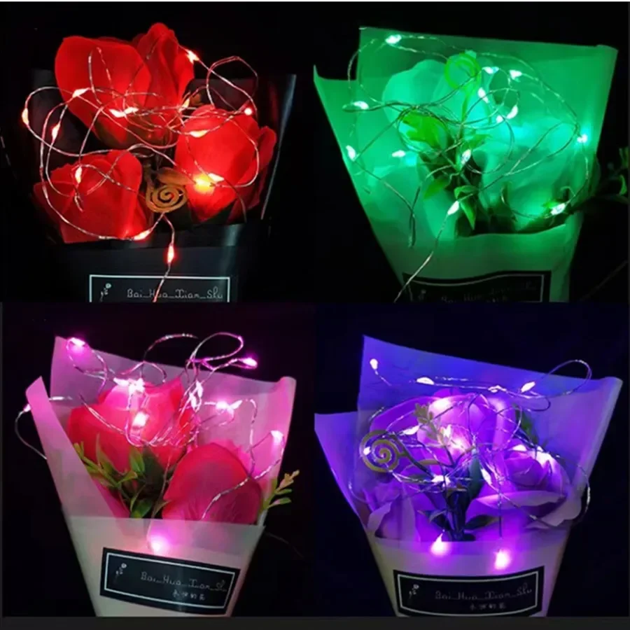 3/2/1m 20PCS Wholesale LED String Lights Copper Silver Wire Garland Light Fairy Lights Party Room Decoration Christmas Wedding