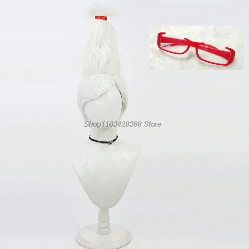 NewAnime dandadan Seiko Ayase peluca cosplay adulto unisex blanco resistente al calor pelo sintético accesorios de fiesta de Halloween 5;c,6's.2;b'8,