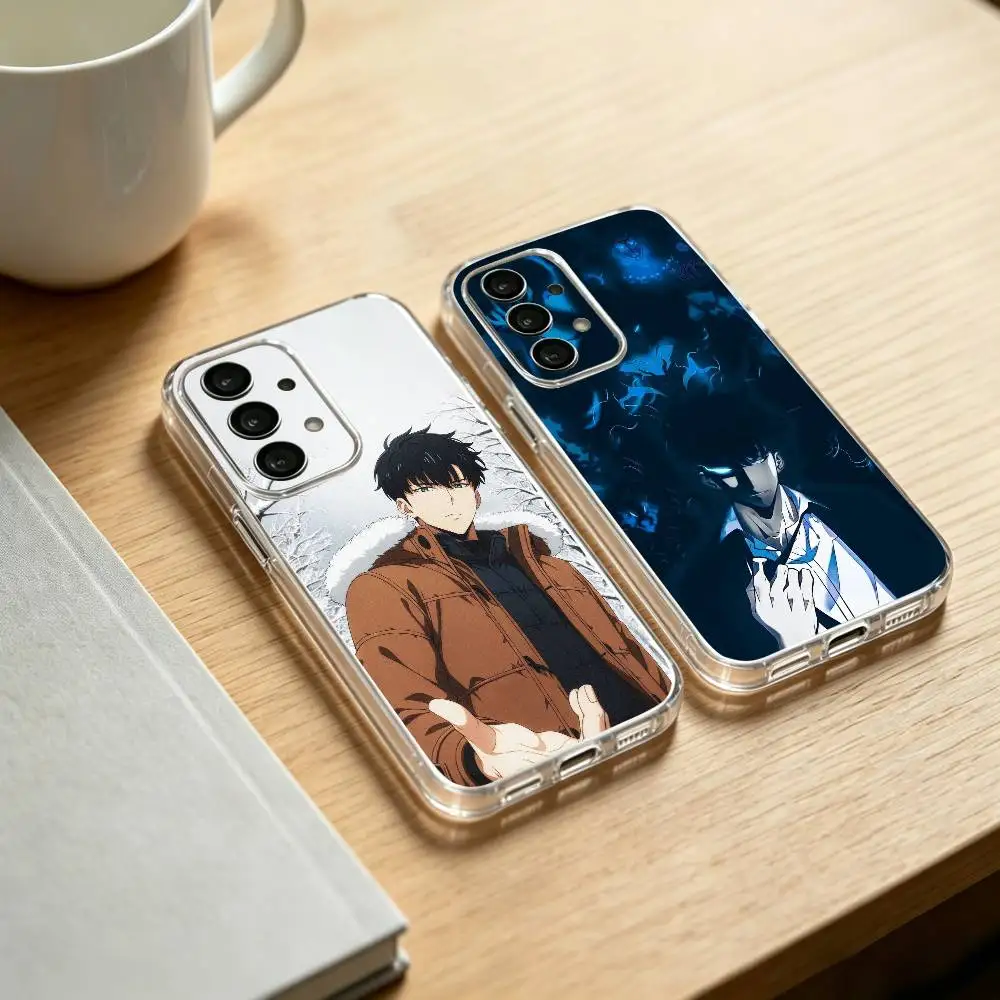 S-Solos S-Sung Jin woo Leveling phone Case For Samsung S25,24,21,22,23,30,Ultra,20,Plus,Fe,Lite,Note Transparent Cover