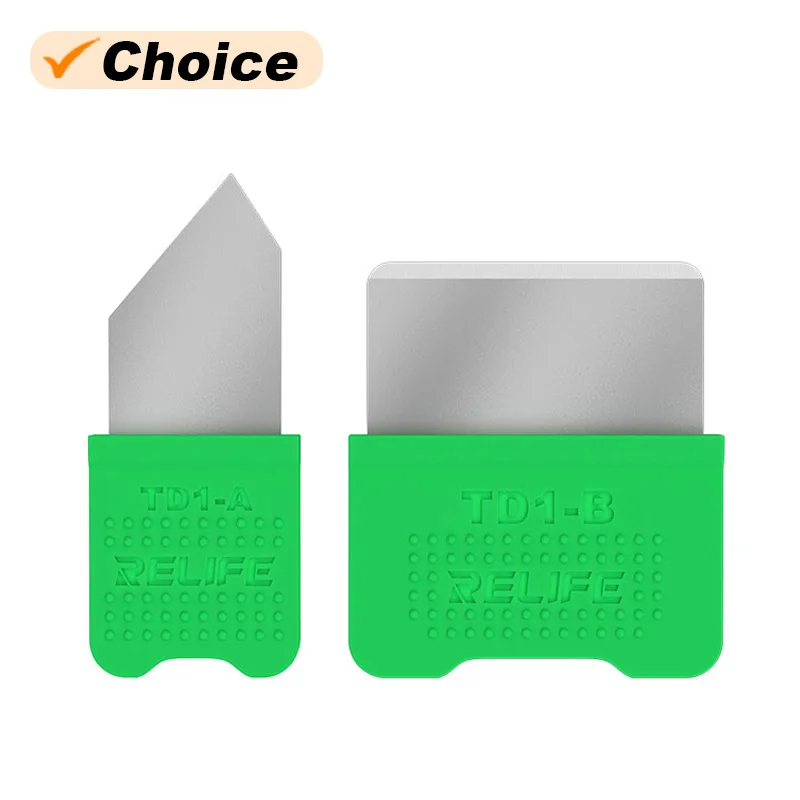 RELIFE TD1-A  TD1-B Screen Frame Disassembly Blades Set for Cellphone Tablet No Deformation Anti-slip Chip CPU Tinning Tool