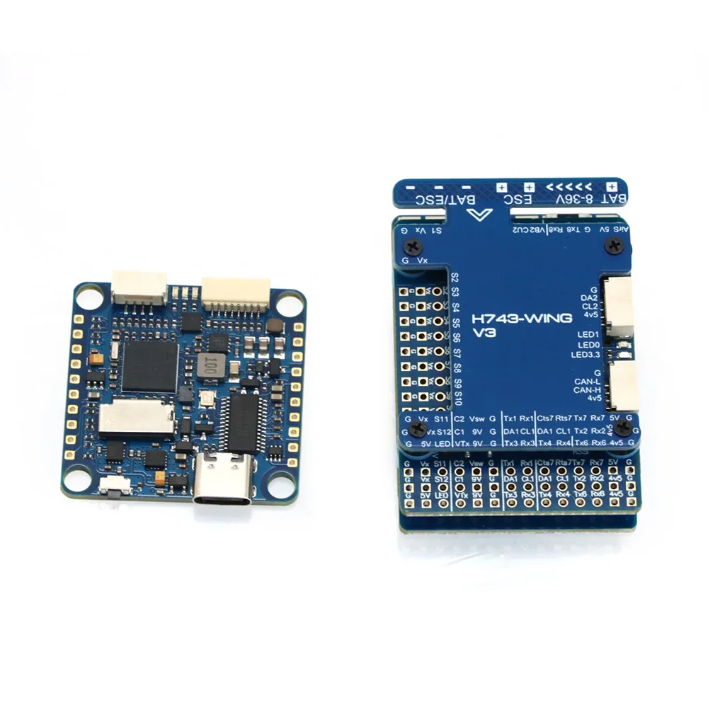 In stock H743-WING V3 ArduPilot INAV 3-8S ，H743 SLIM V3 Flight Controller for RC Multirotor Airplane Fixed-Wing Drones