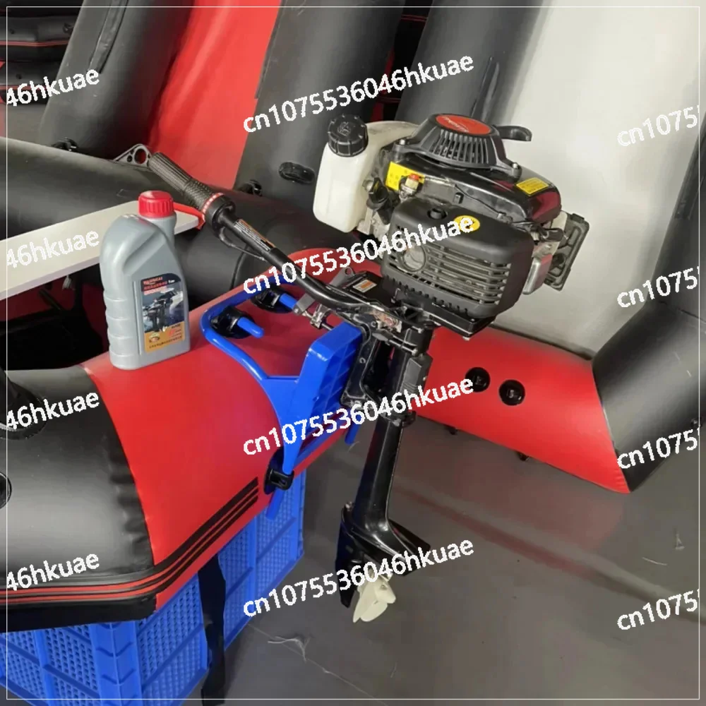 4.0P 4-stroke Gasoline Engine Propeller Suspension Engine 55cc Fishing Boat Engine Propeller Manual Start with 1L Fuel Tank