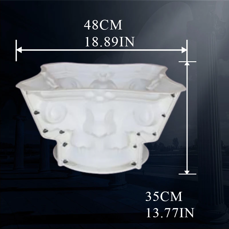 Round Concrete Mold for Roman Pillar, Column Head, Capital Design, Diameter 30cm