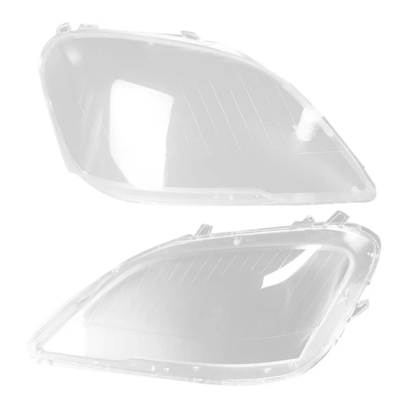 

2 Pcs For Mercedes Benz W164 2009-11 ML-Class Car Side Headlight Clear Lens Cover Lampshade Shell, Left & Right