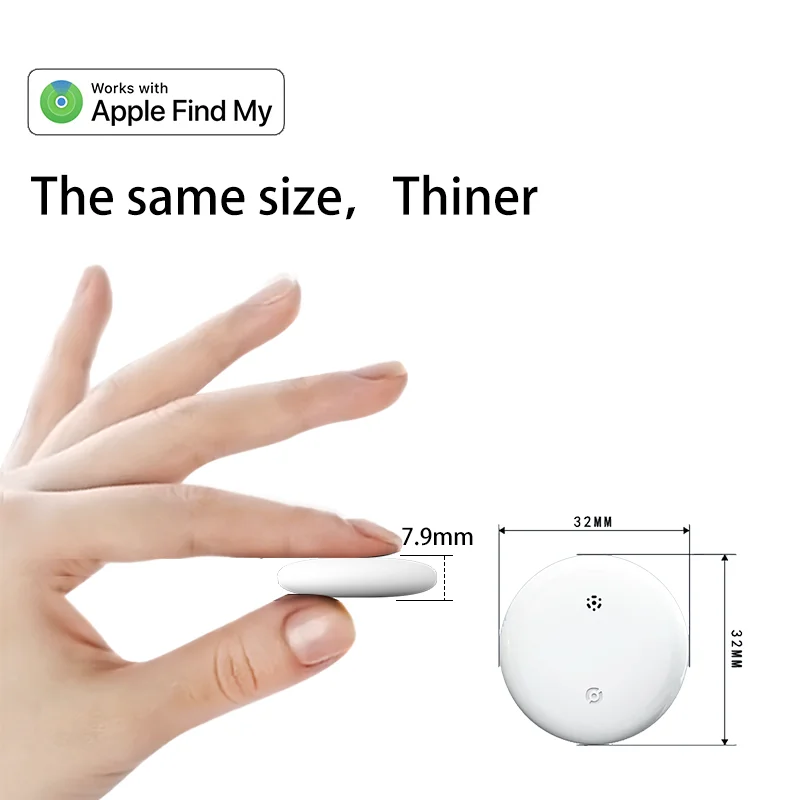 AirTag flat version GPS global positioning tracker, one click call search, global coverage. Compatible with iOS' Find My 'app