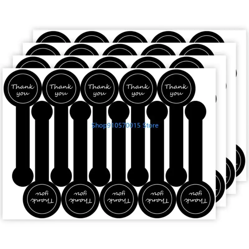 B95C 10 Sheets Tearproof Decorative Scrapbooking Sticker Adhesive Thank You Sticker