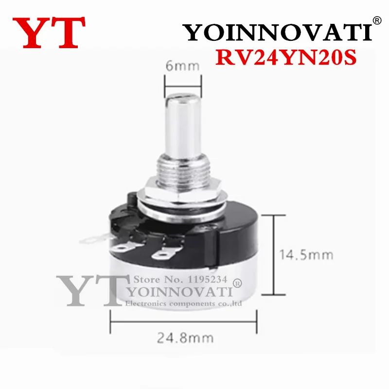 1PCS RV24YN20S B201 B501 B102 B202 B502 B103 B203 B503 B104 B204 B254 B504 B105 500 ohm 10K 20K 50K 100K 200K ohm Potentiometer