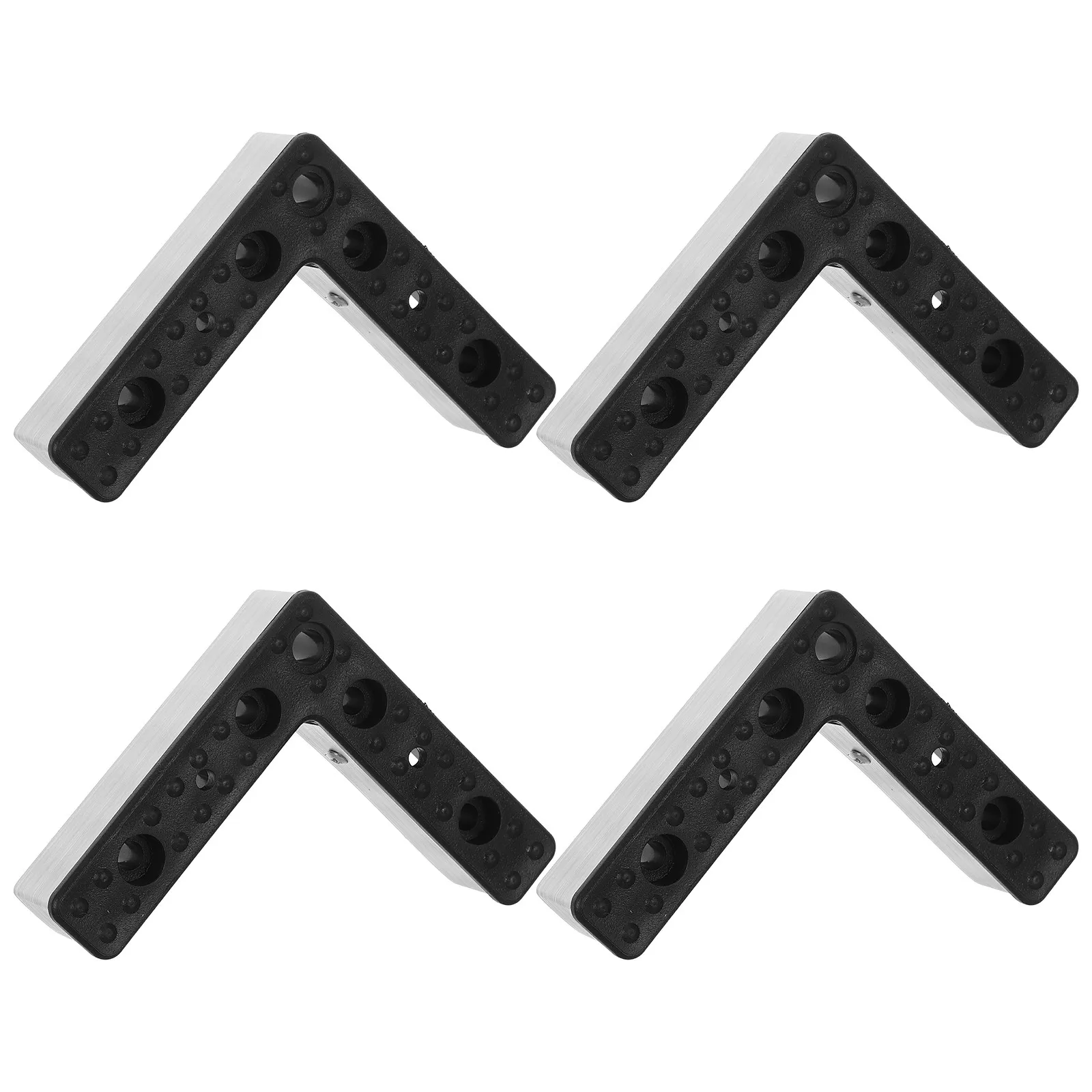4Pcs Patio Furniture Risers Couch Sofa Legs Replacement Aluminum Furniture Feet Cabinet Bedside Table Legs Extenders With Screws