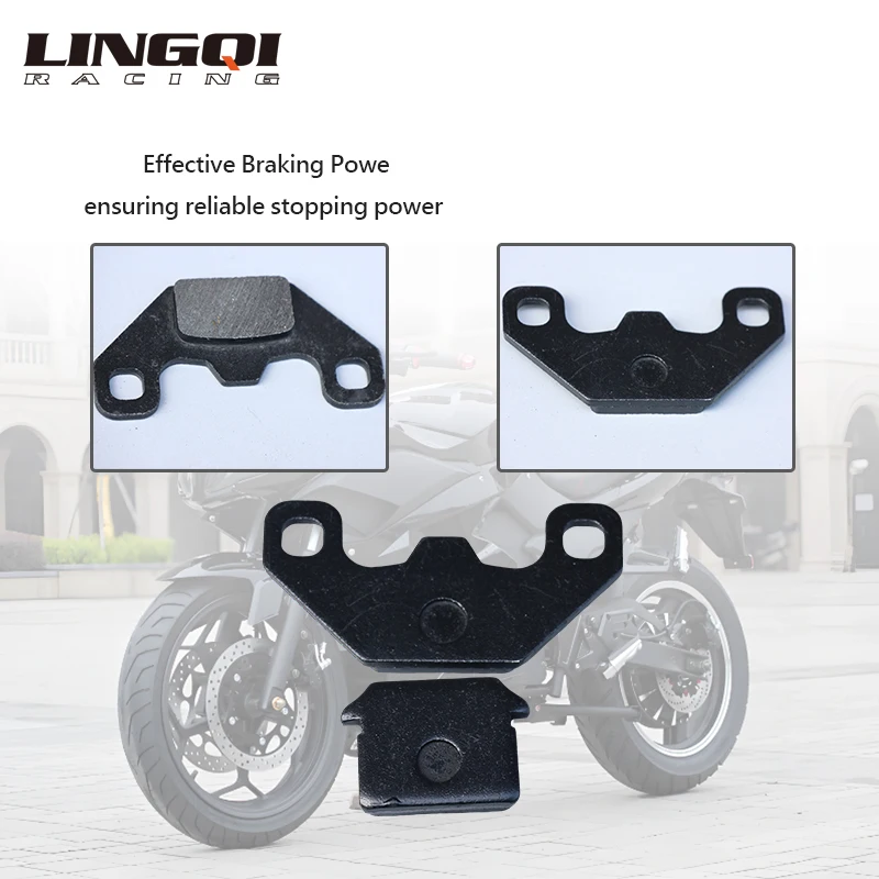 

LINGQI RACING 1 пара передних и задних бесшумных тормозных колодок для мотоцикла, дисковые тормозные колодки для электрического грязевого велосипеда, универсальные детали