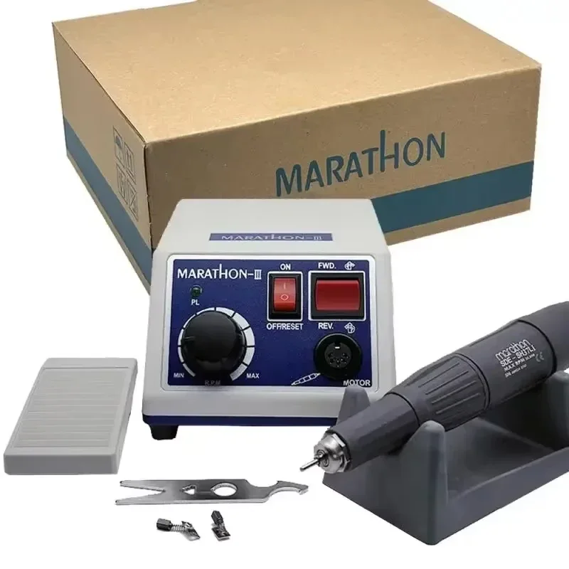 Dental Lab Micromotor SMT Marathon N3 35000 RPM Electric Handpiece H37L1 Dual Voltage 220V Set