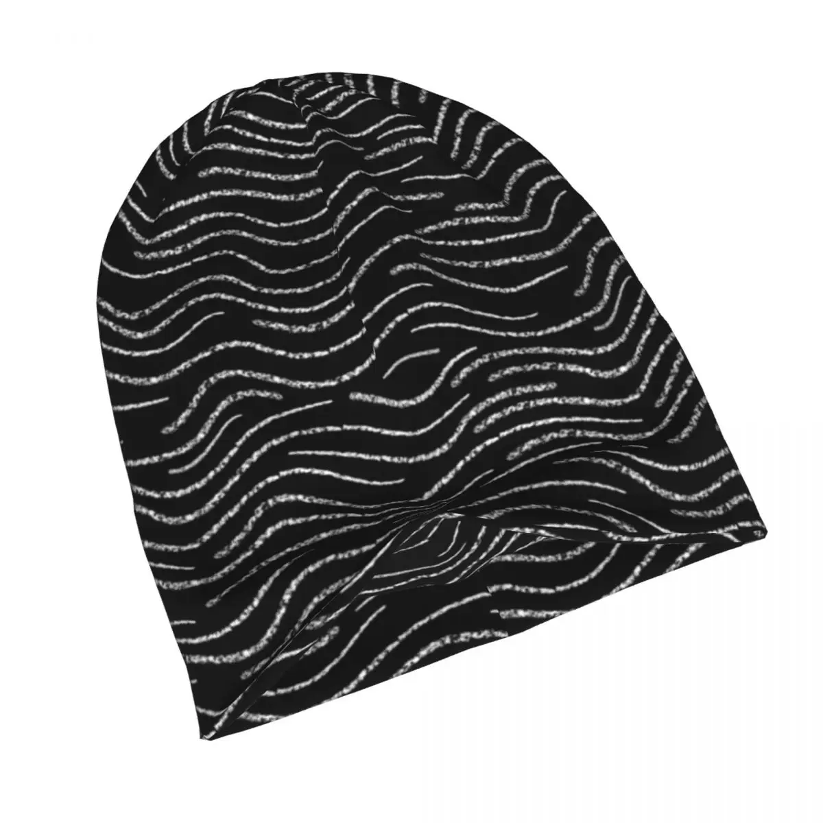 Ocean Blue White Wavy Striped Caps Fashion Men Women Outdoor Skullies Beanies Hat Spring Warm Dual-use Bonnet Knitted Hat