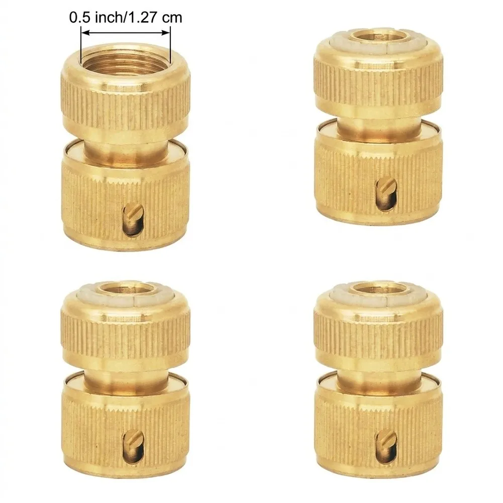 High-Quality Brass Garden Hose Quick Connectors Leak Easy To Use For Outdoor Lawn Irrigation Water Pipe Joint Home Garden Parts