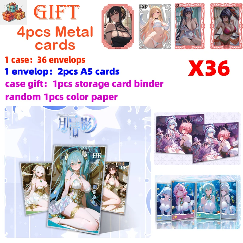 

Goddess Story Moon Shadow Laser Diamond Acrylic Boutique Goddess A5 Color Paper Game Animation Smooth Character Collection cards