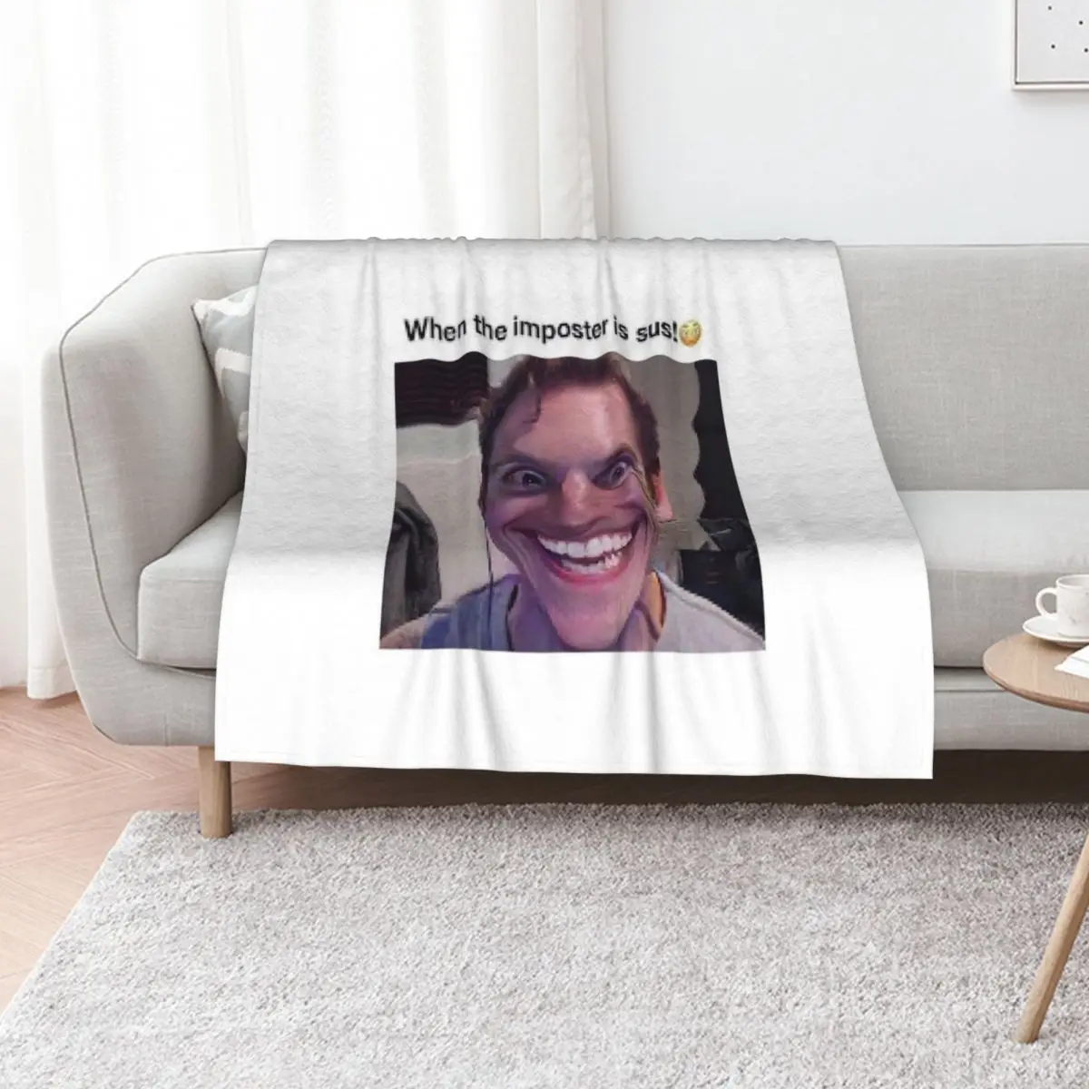 

When the imposter is sus! Throw Blanket Summer Beddings blankets ands Blankets Sofas Of Decoration Flannel Fabric Blankets