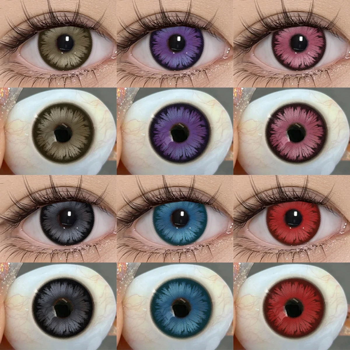 EYESHARE 1 paar Halloween Farbige Kontaktlinsen Cosplay Anime Rote Augenlinsen Blau Schönheit Linsen Rosa Make-Up Kontakt Farbe objektiv