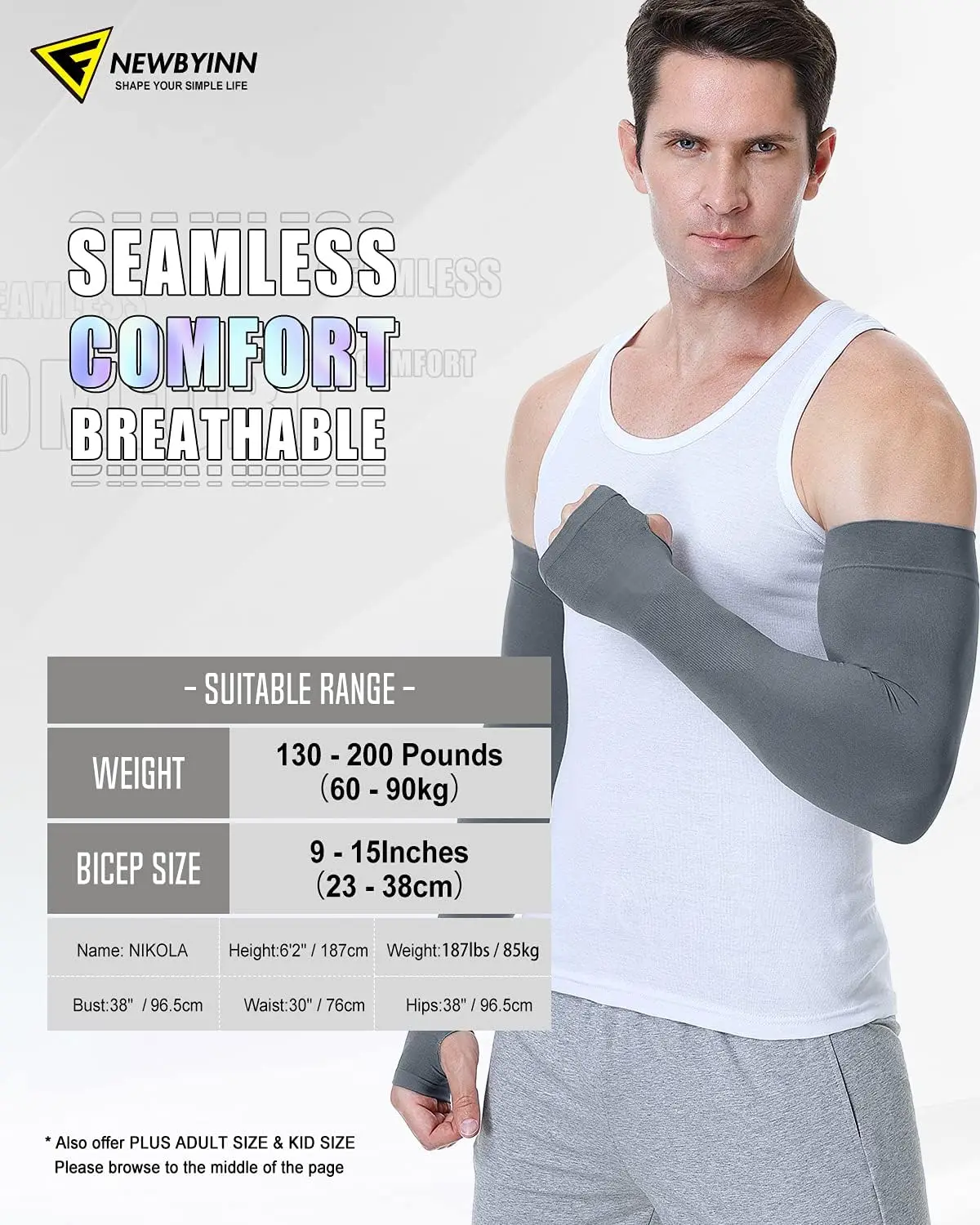 UV Arm Sleeves Thumb Hole Sun Protection