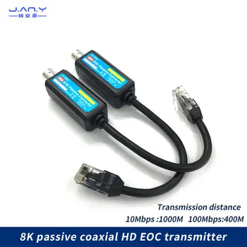 Transmissor coaxial HD EOC 8K Extensor de rede de sinal IP passivo conversor analógico para digital 800m