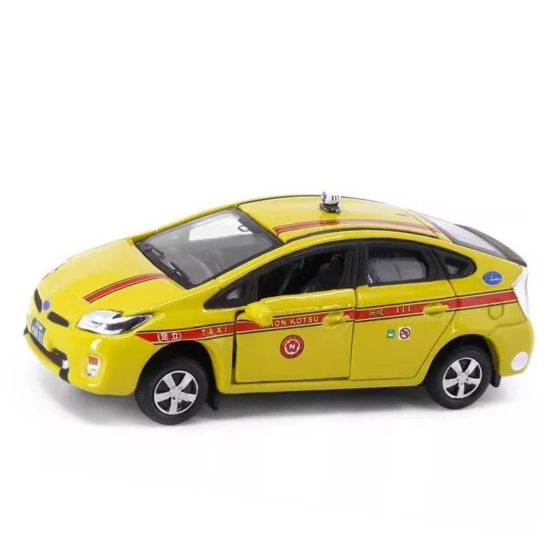 Tiny 1:64 Pri-us Nihonkotsu Taxi NO.8 Alloy Simulation Model Car