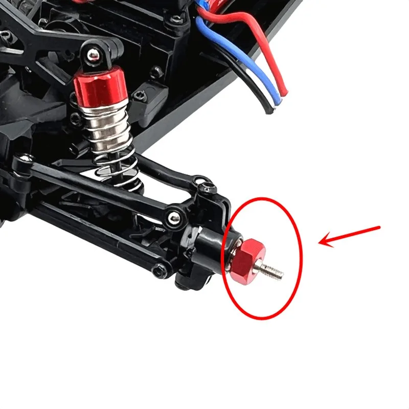 ดุมล้อหกเหลี่ยมขนาด 7 มม. สำหรับรถ WLtoys 244016 LOSI Micro-B 1/24 RC อะไหล่โลหะอัพเกรดชุดอุปกรณ์เสริม