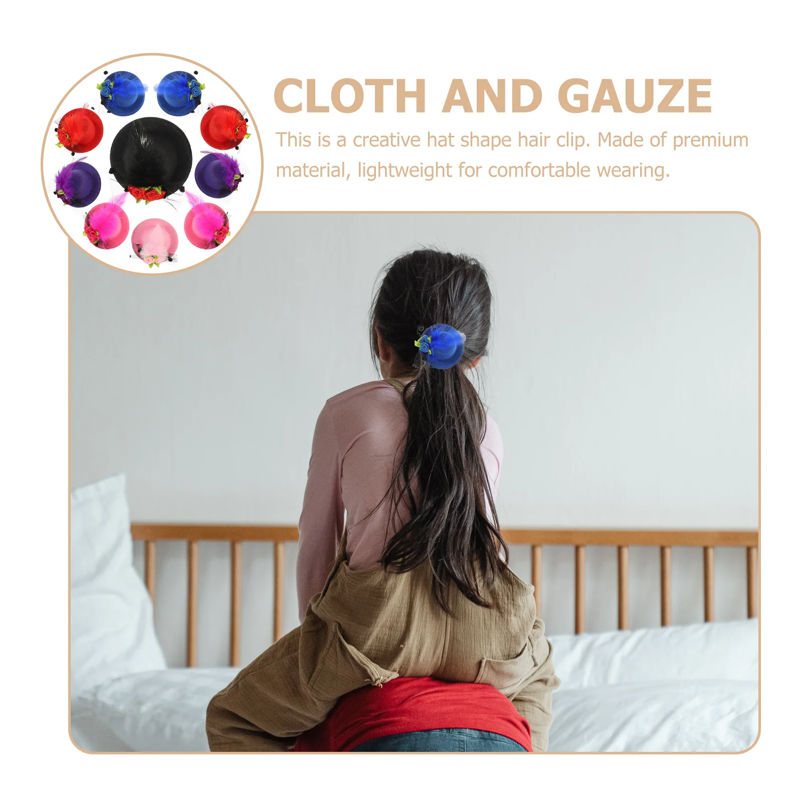 

12pcs Hat Shape Hair Clip Premium Material Lightweight Girls Accessories Bridal Party Prom Occasions Hairpins