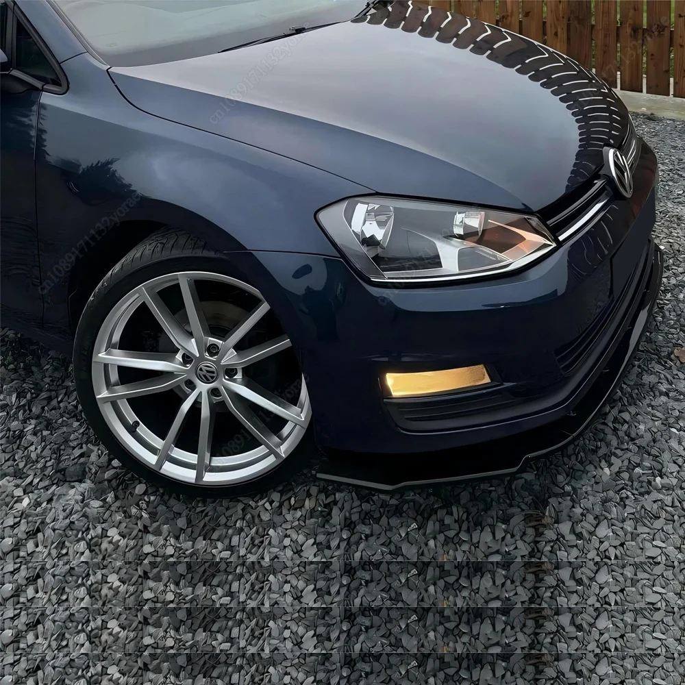 ل VW Golf MK7 7.5 GTI GTD GTE R R-Line 2012-2020 ABS الجبهة حافة مصد السيارة المفسد الفاصل الناشر Canards Bodykits ماكستون نمط